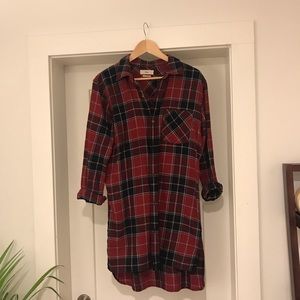 TNA Flannel Shirt Dress